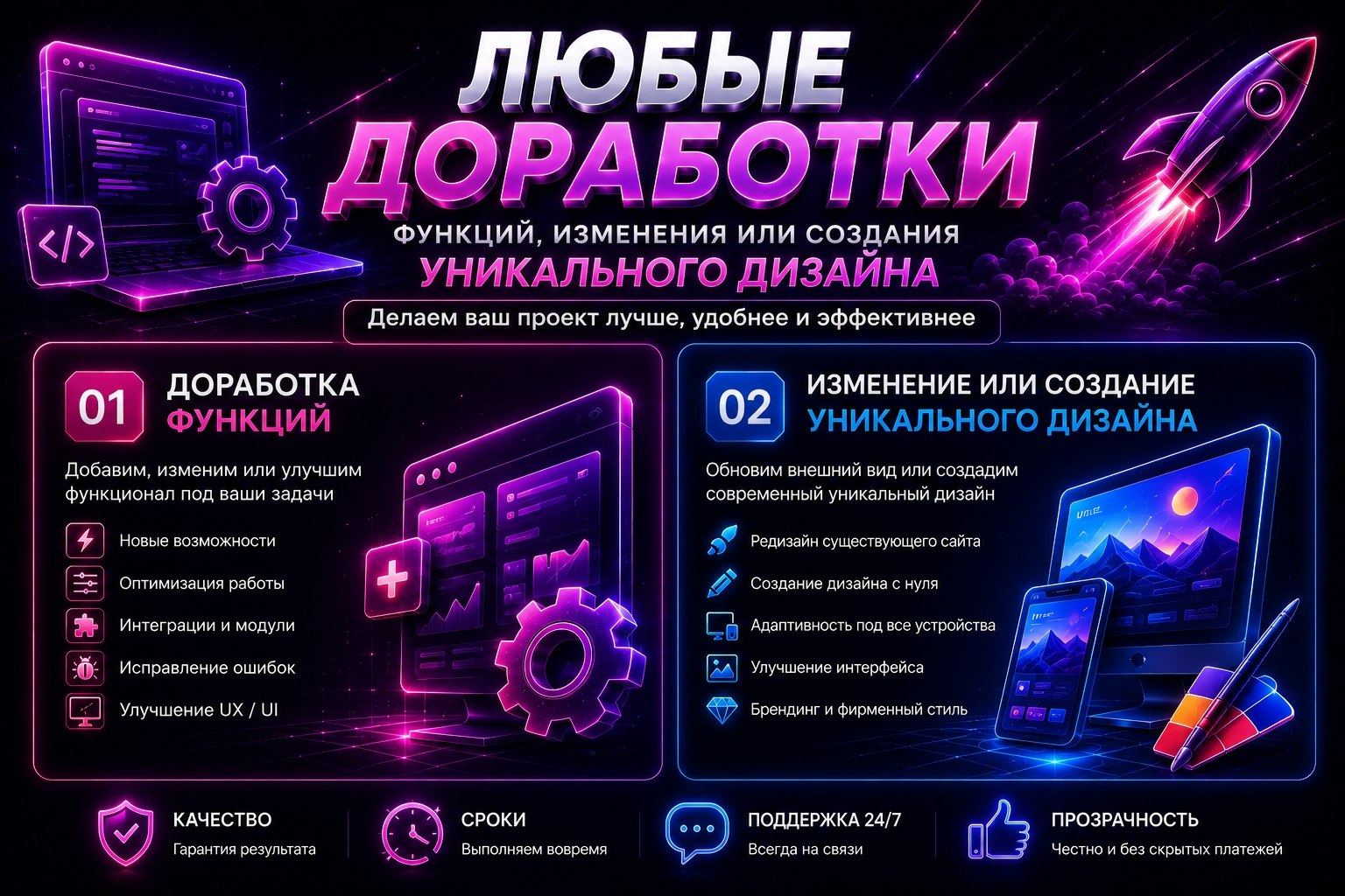 Визуальный пример дополнительных функций